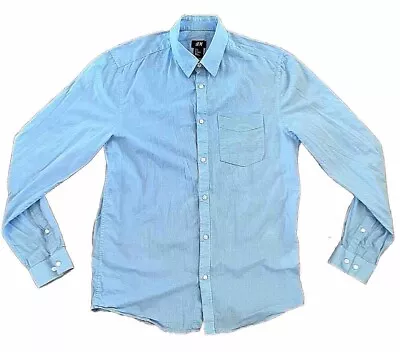 H&M Men's Blue Collar Long Sleeve Button Down Shirt Small • $12.98
