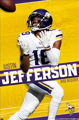 Justin Jefferson SUPERSTAR Minnesota Vikings NFL Football 22x34 Wall POSTER • $22.49