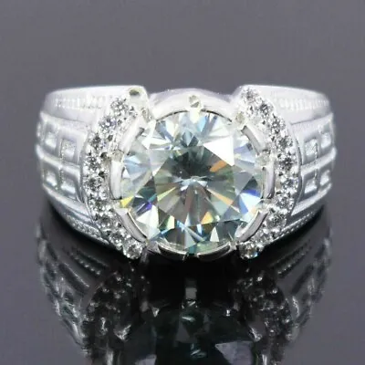 5 Ct Light Blue Treated Diamond Ring Clarity VVS1 Certified ! Men's Jewelry • $203.15