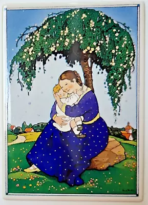 VilboCard Villeroy & Boch Mother And Child Ceramic Postcard West Germany Signed • $14.99