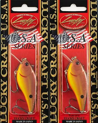 (lot Of 2) Lucky Craft Kj Flat 1.5 3/8oz Kjfl1.5-498 River Red Craw Ax9107 • $0.99