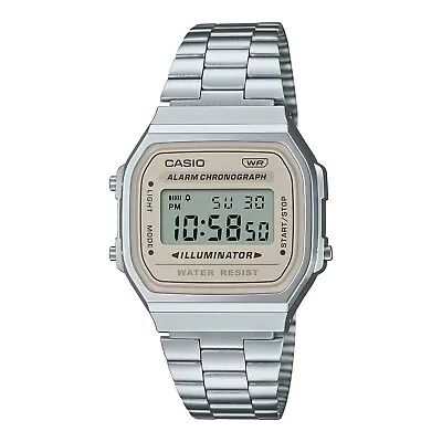 Casio Vintage Iconic A168wa-8a Silver Grey Stopwatch Digital Alarm Wr Brand New • $42.50