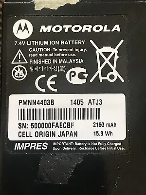 OEM Motorola PMNN4403B 2150mah Battery APX7000 • $15