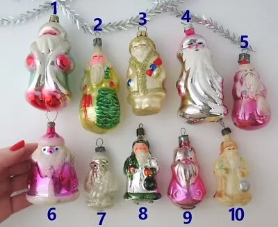 Vintage Christmas Tree Decoration Mercury Glass Home Decor Ornament Santa • $7