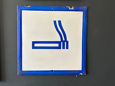 Smoking Area Vintage Europe Industrial Enamel Sign Decoration • $41.36