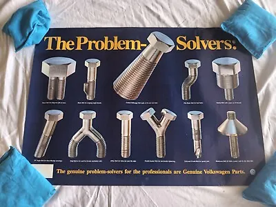 Awesome Vintage Volkswagen Problem Solver Service Poster  • $24.99