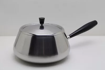 Vintage Spring Fondue Pot Inox 18/8 Silver Stainless Steel Made In Switzerland • $21.99