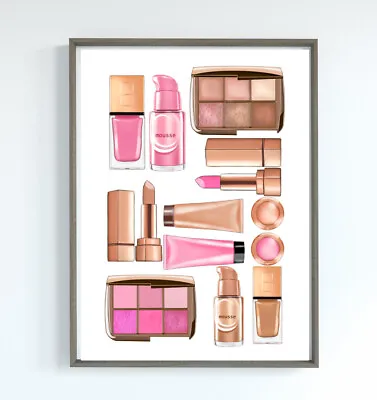 Beauty & Makeup Print Picture Lipstick A4 Bedroom Home Decor Wall Art Poster • £4.49