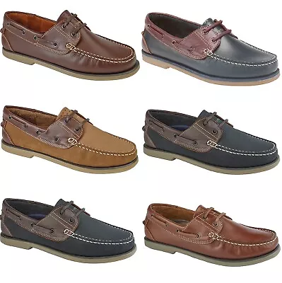 £33.95 • Buy DEK Leather Boat Moccasin Deck Shoes Mens Casual Loafers Lightweight Boots Size