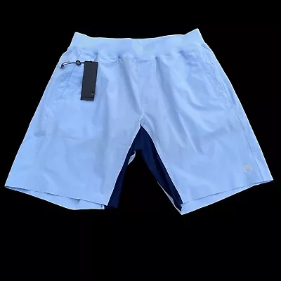 Greyson Golf Fulton Workout Shorts Lined Wolf Blue Size Large $95 • $69.99