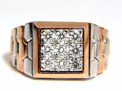 £2648.26 • Buy 1.02ct Natural Diamonds  Watch Band  Mens Ring G/Vs 3d 18kt 15 Gram Flexible+