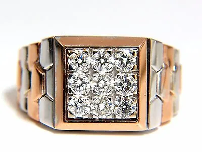 1.02ct Natural Diamonds  Watch Band  Mens Ring G/Vs 3d 18kt 15 Gram Flexible+ • £2654.12