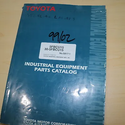 $94.95 • Buy TOYOTA 30-5FBCU15 Cold Storage Type 20S Forklift Parts Manual Book Catalog List