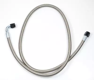 48  Fragola -6 AN To 6 AN 90 Braided Stainless Steel Hose Assembly 4 Foot Long • $53.29