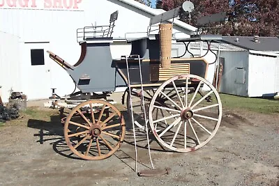 $25000 • Buy Horse Drawn Brewster Roof Seated Sleigh Buggy Wagon Carriage Antique Cart
