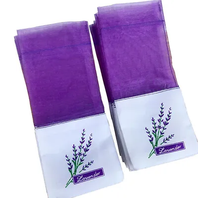 40Pcs Empty Sachet Bags Lavender Small Sachets Drawstring Fragrance Purse • £5.65