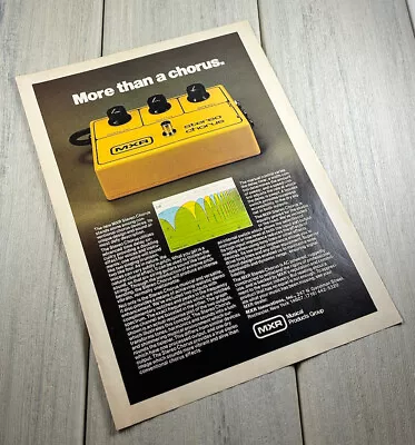 MXR Stereo Chorus  More Than A Chorus  Guitar Effect 1979 Vintage Print Ad • $7.49