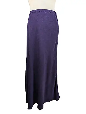 Sahara Maxi Skirt Size 10 Purple Textured Flare Boho Lagenlook Grunge Pagan • £37.96