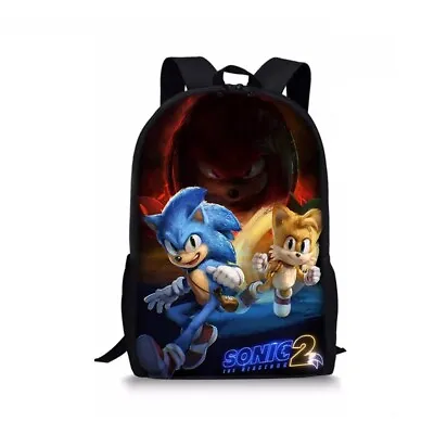 Sonic 2 Backpack Primary And Middle School Students Boys Girls Anime Cartoon • $18.99