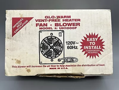 Glo-Warm Vent-Free Heater Fan-Blower Model UH1000F • $24.99