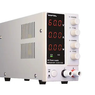 300W 0-10A Lab DC Power Supply Digital Variable Regulated Benchtop Power Source • $64.60