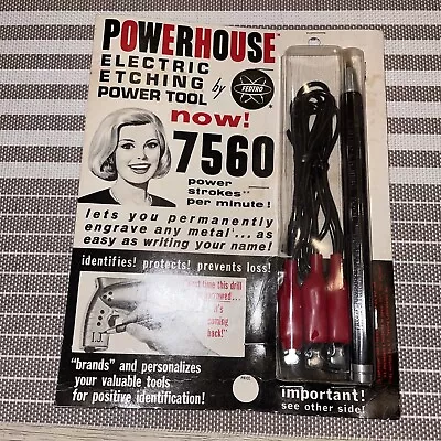 Rare Vintage Fedtro Powerhouse Electric Metal Etching Power Tool NOS New 1966 • $44.99