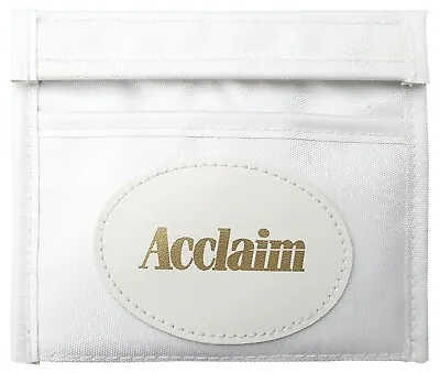 ACCLAIM Consett Ladies Bowlers Bowls Marker Wallet White Nylon Fabric 13cmx11cm • $11.74