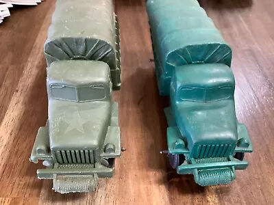 2 X VINTAGE AUBURN TOYS ARMY TRUCK #656 5-1/2 . + TANK JEEP HALFTRACK. WWII • $39