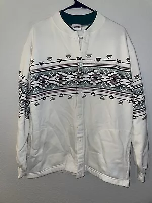 VTG 90s Art Unlimited Lighthouse Oregon Button Down Sweater Mens XL • $16.99