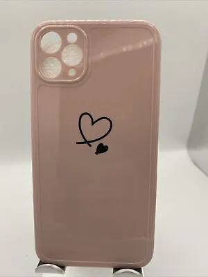 Pink Heart Case For IPhone  11 Pro Max  Shockproof Phone Cover • £5.99