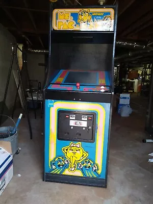 Original Vintage 1981 Bally Midway Ms. Pac-man Arcade Machine All Original  • $1881.81