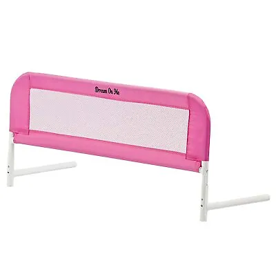 Dream On Me Hide Away Safety Bed Rail For Kids Baby Security Mesh Blush Pink • $29.97