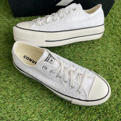 £49.99 • Buy Converse Trainers Size 6 Uk White Lace Platform Lift - USED ONCE INDOORS (210)