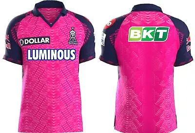 IPL Rajasthan Royals 2024 Jersey Shirt T20 Cricket India RR TATA Free Shipping • £14.99