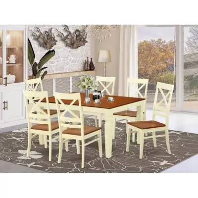 7  Pc  Kitchen  Table  Set  With  A  Dinning  Table  And  6  Wood  Dining ... • $751.07