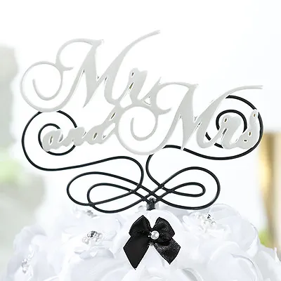 Mr. & Mrs. Cake Pick Wedding Cake Pic Cake Top Wedding Topper • $9.26
