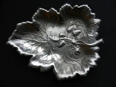 Falstaff Epns Silver Plate Strawberry Leaf Tray - 27cm • £9.99