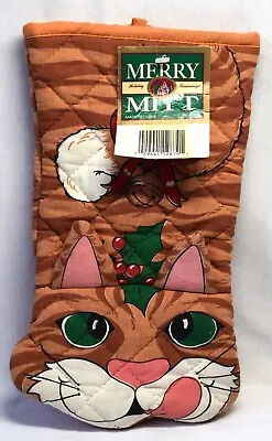 Vintage Merry Mitt Kitty Cat Oven Christmas Candy In Mouth Holiday Like ZAK • $30