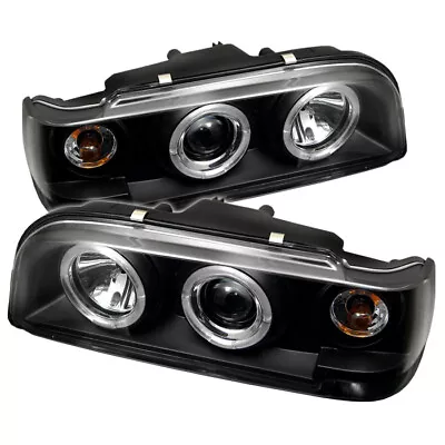 Volvo 93-97 850 Black Dual Halo LED Projector Headlights W/ Amber Signal Lamp • $254.11