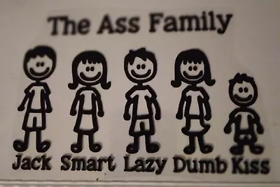 Funny Ass Family Decal Sticker Car Truck Motorcycle Window • $4