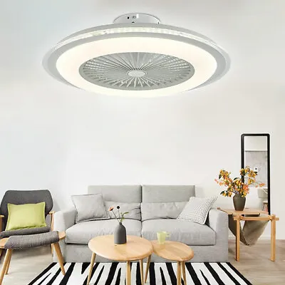 23inch Modern LED Ceiling Fan Light Chandelier 3 Speed Fan Lamp With Remote 70W • $66.01