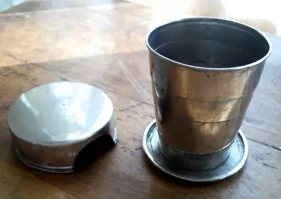 Antique Feb 23 1897 Collapsible Folding Pocket Size Metal Bicycle CUP- PLAIN TOP • $18.50