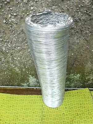 Aluminium Flexible Ducting 6 Inch Wide 22 Inch Long Becomes 6 Metres Unused. • £8