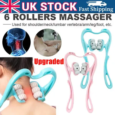 6 Roller Neck Shoulder Massager Point Pressure Trigger Muscle Relaxation ReliLM • £9.30