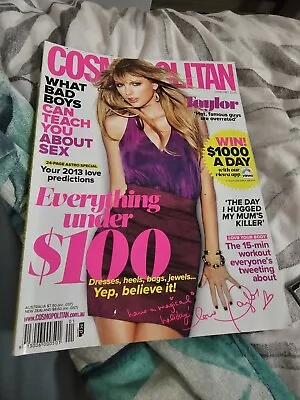 Cosmopolitan Australia Magazine. Taylor Swift. January 2013 • $30