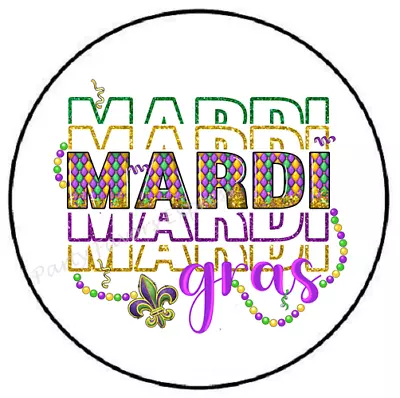 Mardi Gras Envelope Seals Labels Stickers Party Favors • $1.99