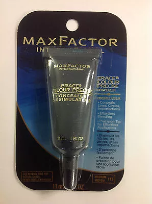 Max Factor Erace Colour Precise Concealer 11 ML /.4 Oz ( MEDIUM #113 ) New. • $18.66