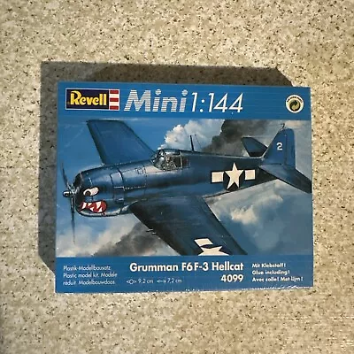 Revell Mini Grumman F6F-3 Hellcat Model Kit 1/144 Scale Sealed • $15