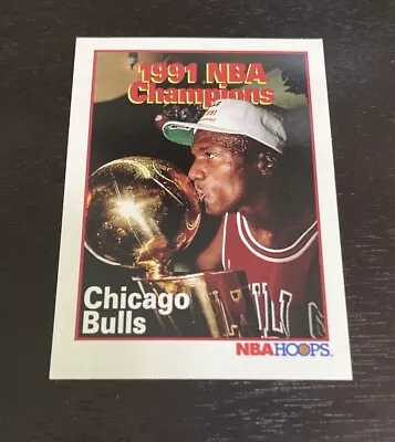 1991-92 Hoops Basketball Michael Jordan #543 Chicago Bulls 1991 NBA Champions • $2.99