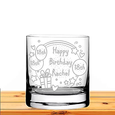 £9.99 • Buy Personalised Engraved Whisky Glass Gift Birthday Gifts Present 18th 30th 40th